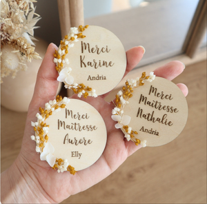 Magnets fin d'année scolaire - Couleur et texte à personnaliser