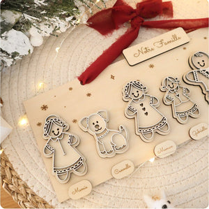 Décoration de Noël - Famille de pains d'épices à composer - à partir de 44€
