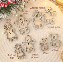 Charger l&#39;image dans la galerie, Décoration de Noël - Famille de pains d&#39;épices à composer - à partir de 44€