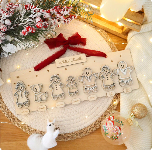 Décoration de Noël - Famille de pains d'épices à composer - à partir de 44€