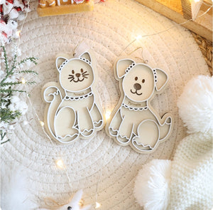Décoration de Noël - Chien ou chat à personnaliser