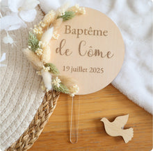 Charger l&#39;image dans la galerie, Cake Topper fleurs séchées côté - Plusieurs coloris - A personnaliser