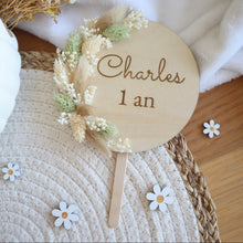 Charger l&#39;image dans la galerie, Cake Topper fleurs séchées côté - Plusieurs coloris - A personnaliser