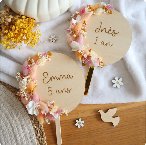 Édition été 2025 - Cake Topper fleurs séchées