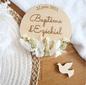 Cake-Topper - Mariage - Baptême - Communion - à personnaliser