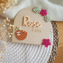 Charger l'image dans la galerie, Cake-topper "Paresseux" - A personnaliser