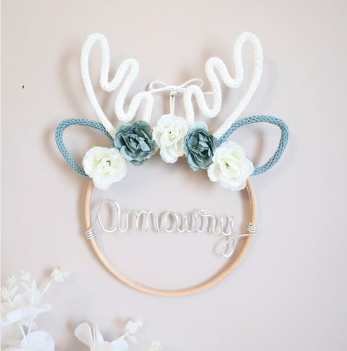 Cutie Fawn bleue (avec ou sans prénom, options à sélectionner)