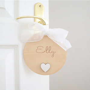 Baby-Wood "Coeur" - Texte au choix