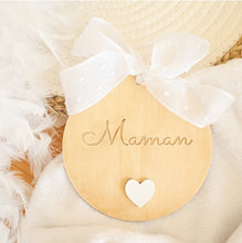 Charger l&#39;image dans la galerie, Baby-Wood &quot;Coeur&quot; - Texte au choix