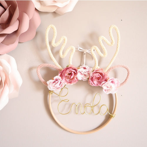 Cutie Fawn rose (avec ou sans prénom, options à sélectionner)