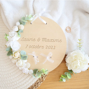 Plaque mariage - Porte alliances